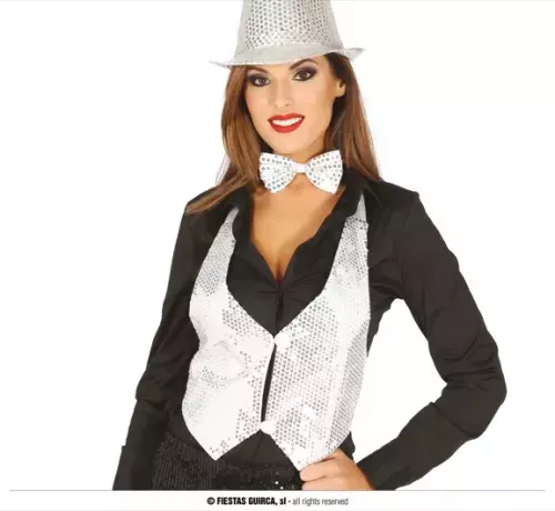 VESTE SEQUINS ARGENTÉES POUR FEMME – Image 2