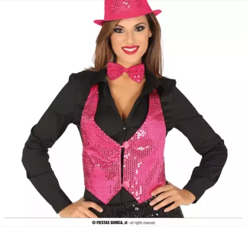VESTE SEQUINS FUCHSIA POUR FEMME