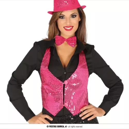 VESTE SEQUINS FUCHSIA POUR FEMME