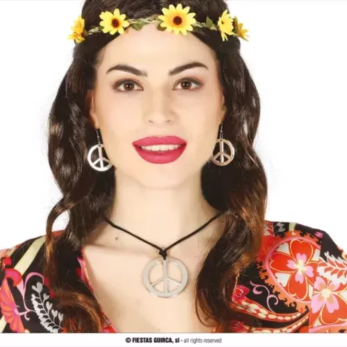 SET HIPPIE BOUCLE D OREILLE ET COLLIER
