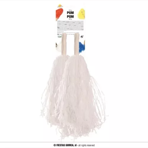 SET 2 POMPONS BLANC 80GRS