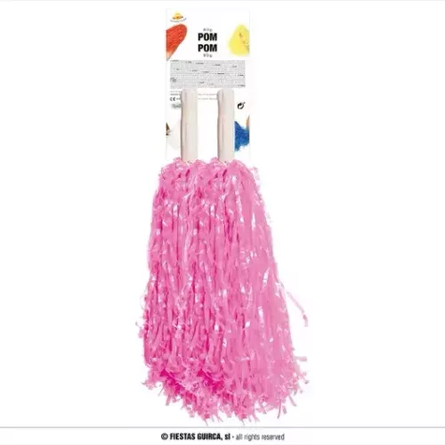 SET 2 POMPONS ROSE 80GRS