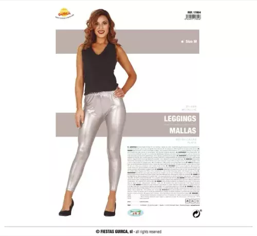 LEGGINS EFFET MÉTALIQUE ARGENT