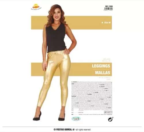 LEGGINS EFFET MÉTALIQUE OR