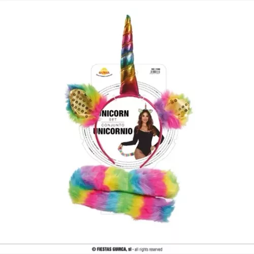 SET LICORNE MULTICOULEUR
