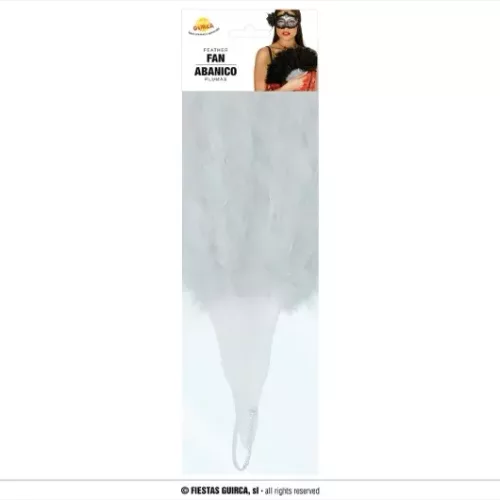 ÉVENTAIL PLUMES BLANC 16 BRINS