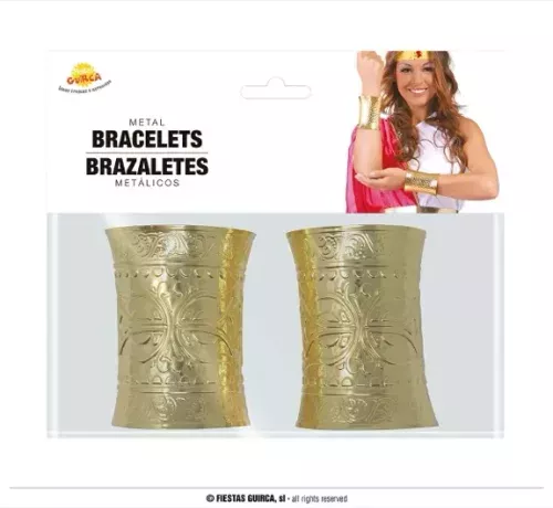 PAIRE DE BRACELETS MÉTAL