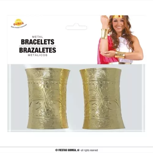 PAIRE DE BRACELETS MÉTAL