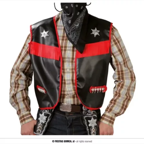 GILET COWBOY NOIR