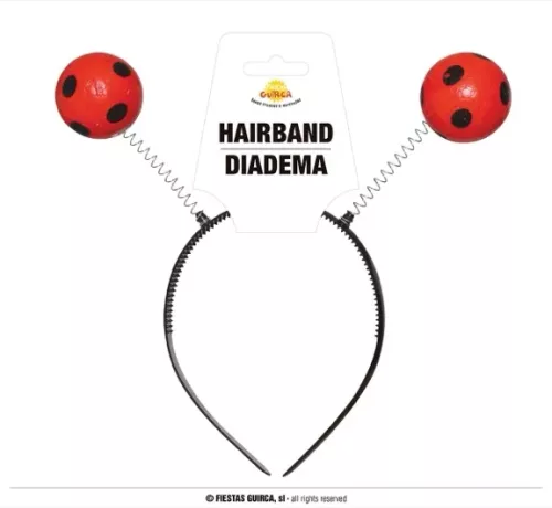 DIADÈME BOULES COCCINELLE