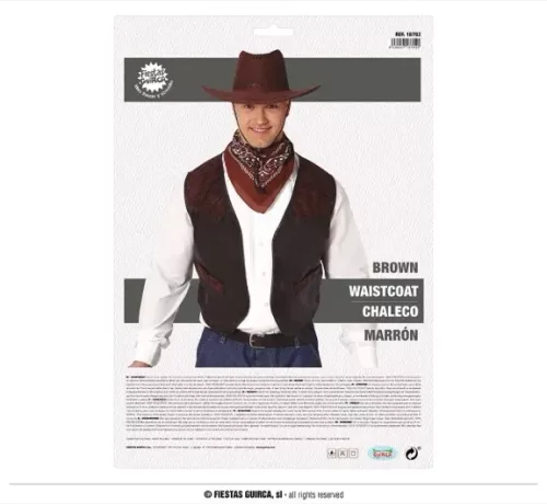 GILET MARRON SIMILCUIR