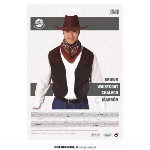 GILET MARRON SIMILCUIR