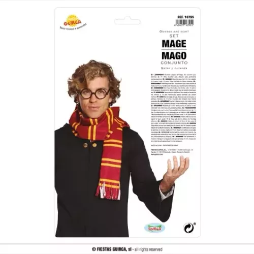 SET MAGICIEN ECHARPE ET LUNETTES