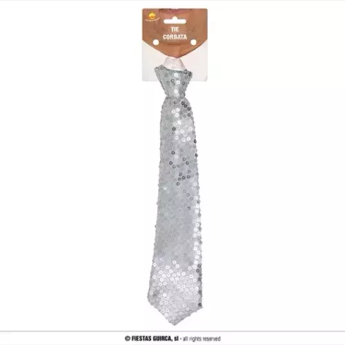 CRAVATE PAILLETTES ARGENT
