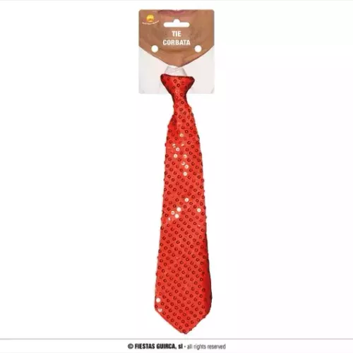 CRAVATE PAILLETTES ROUGE