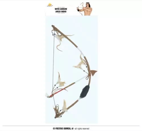 ARC INDIEN/INDIENNE 60 CMS AVEC FLÈCHE