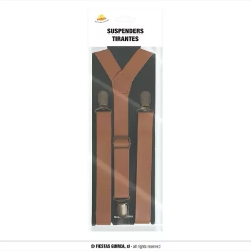 BRETELLES MARRON SIMILCUIR