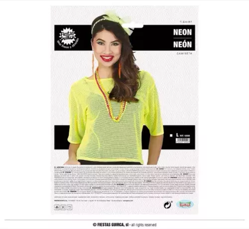 T-SHIRT RESILLE JAUNE FLUO