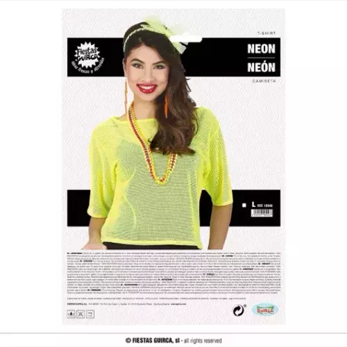 T-SHIRT RESILLE JAUNE FLUO