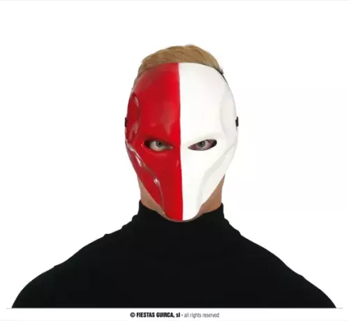 MASQUE ROUGE/BLANC, PVC