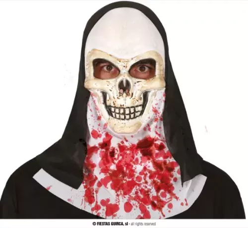 MASQUE NONNE TÊTE DE MORT PVC