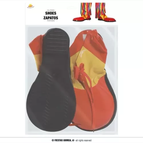 CHAUSSURES DE CLOWN ROUGE/JAUNE EXTRA