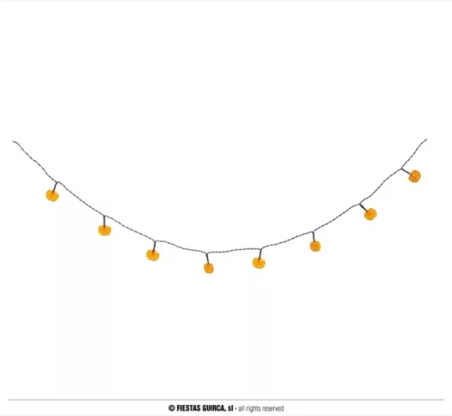 GUIRLANDE LED 10 CITROUILLES PILES
