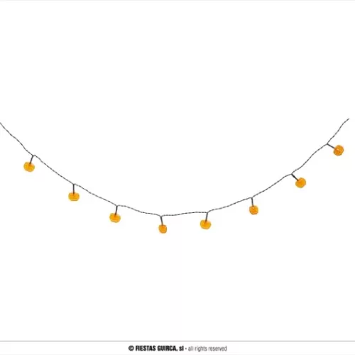 GUIRLANDE LED 10 CITROUILLES PILES
