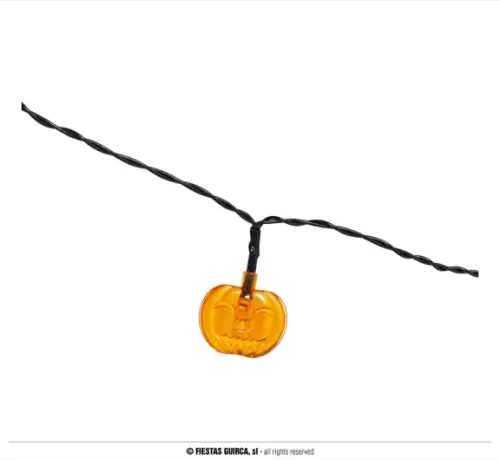 GUIRLANDE LED 10 CITROUILLES PILES – Image 2