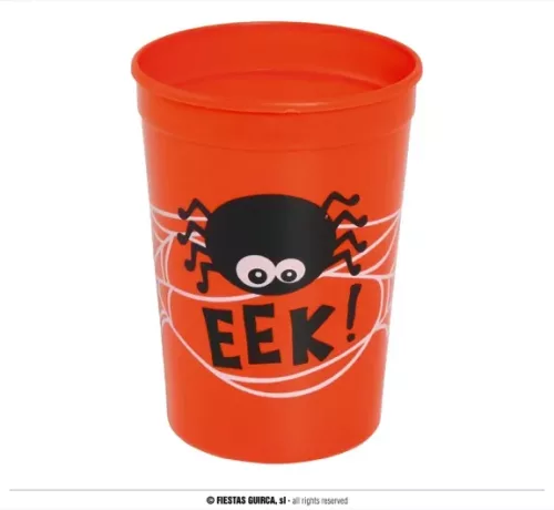 VERRE ORANGE HALLOWEEN 11 CMS