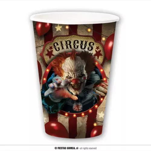 SACHET DE 6 GOBELETS CLOWN 355 ML