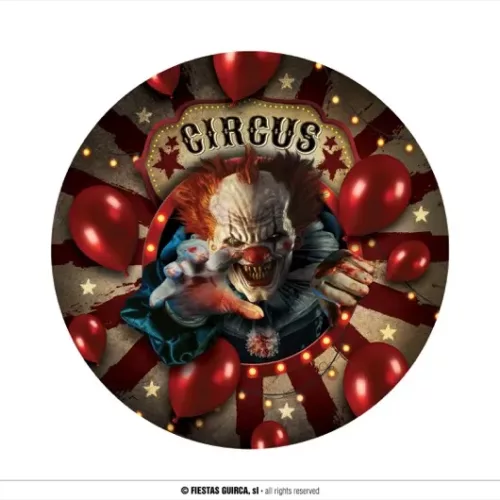 SACHET 6 ASSIETTES CLOWN 23 CMS