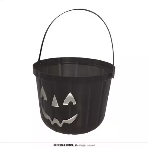 SEAU CITROUILLE 20 CMS.NOIR