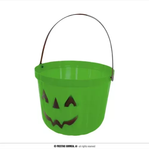 SEAU DE CITROUILLE 20 CMS.VERT