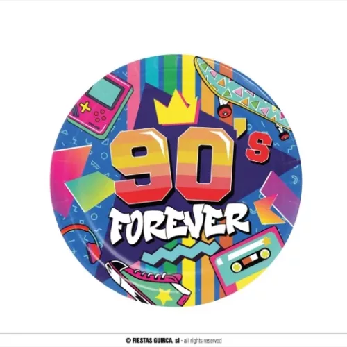 SACHET 6 ASSIETTES 90S, 23 CMS