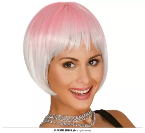 PERRUQUE ROSE / BLANCHE