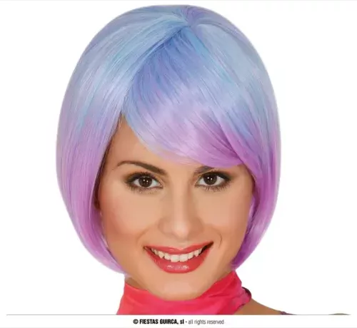 PERRUQUE BLEUE COURTE