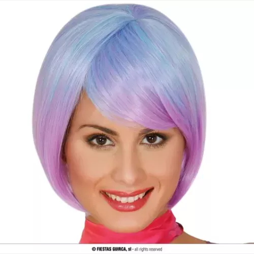 PERRUQUE BLEUE COURTE
