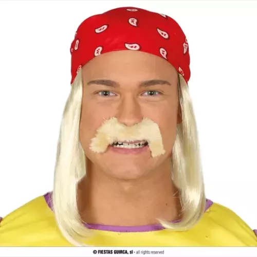 BANDANA AVEC PERRUQUE ET MOUSTACHE