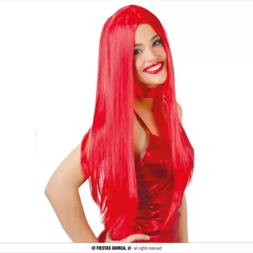 PERRUQUE CHEVEUX LONGS ROUGE