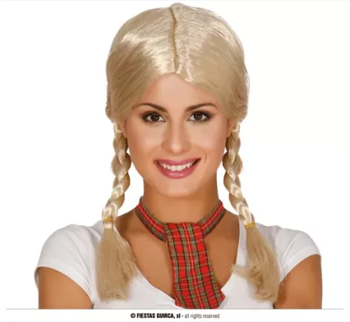 PERRUQUE TRESSES BLONDE (BOÎTE)