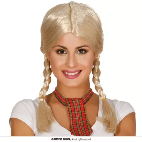 PERRUQUE TRESSES BLONDE (BOÎTE)
