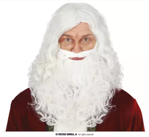 PERRUQUE AVEC BARBE NOËL EXTRA (BOÎTE)