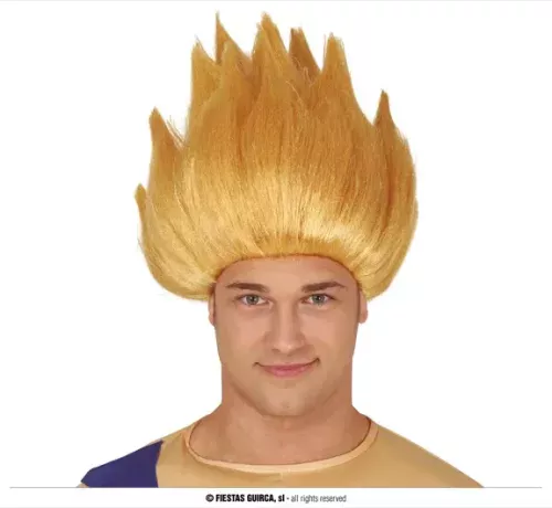 PERRUQUE BLONDE DE GUERRIER SPACIALE.(BOÎTE)