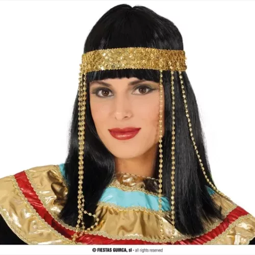 PERRUQUE D'EGYPCIENNE AVEC DIADEME (BOÎTE)