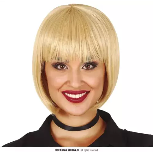 PERRUQUE BLONDE EN CARRÉE PLONGEANT (BOÎTE)