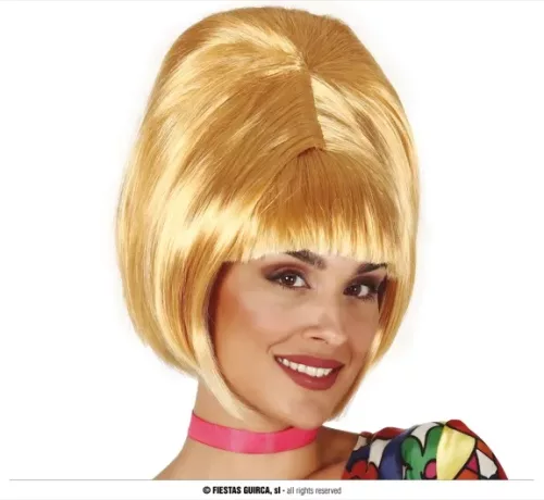 PERRUQUE BLONDE DES ANNÉE 60 (BOÎTE)