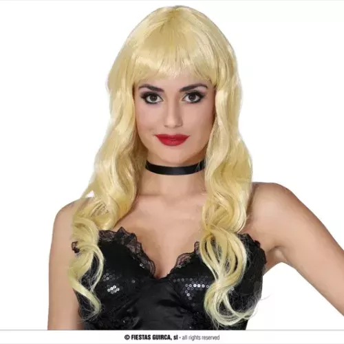 PERRUQUE BOUCLES BLONDE (BOÎTE)