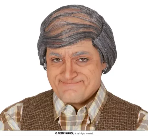 CRÂNE AVEC CHEVEUX GRIS