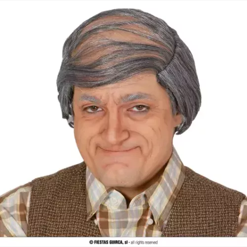 CRÂNE AVEC CHEVEUX GRIS